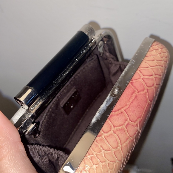 Embossed Leather Box Clutch By DVF - Picture 2 of 4